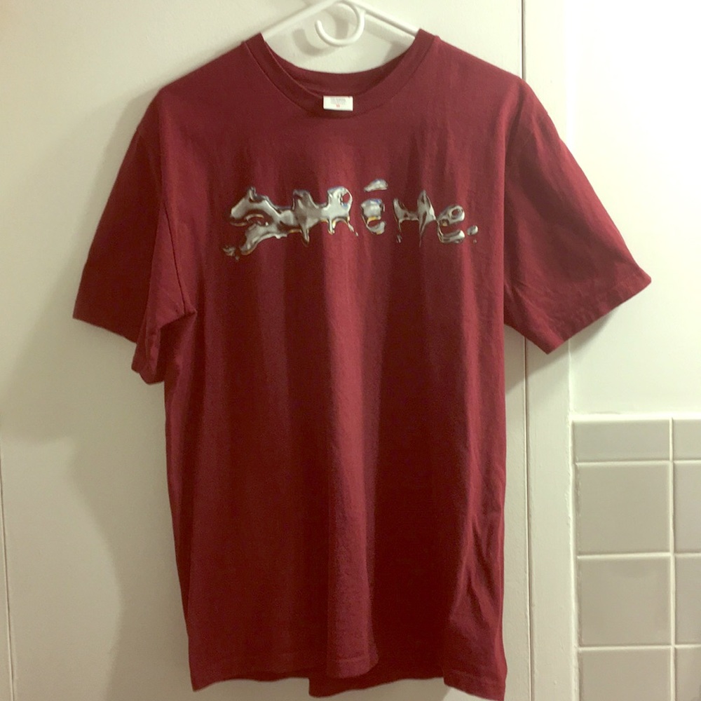 Supreme Liquid Tee Burgundy